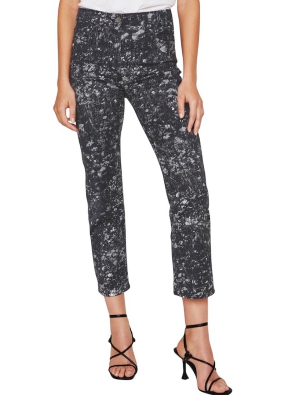 Adriano‎ AG Women's Jeans 23 Alexxis Crop High Rise Vintage fit floral motif